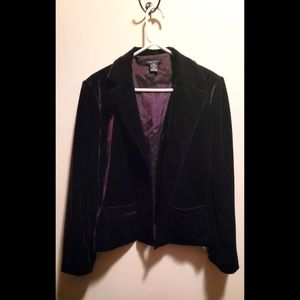 Dark Maroon Velvet Blazer Jacket